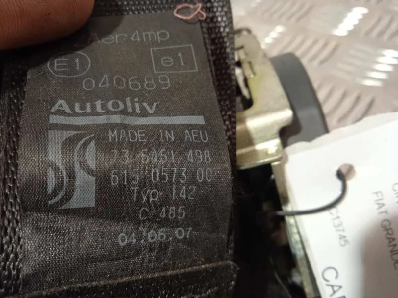 Cinturon Seguridad Delantero Izquierdo para Fiat Grande Punto (199)