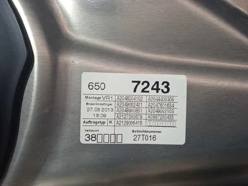 Elevalunas Delantero Derecho para Mercedes-Benz Clase C (W204) Lim.