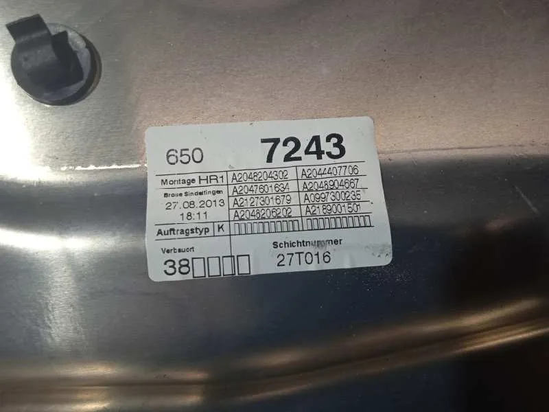 Elevalunas Trasero Derecho para Mercedes-Benz Clase C (W204) Lim.