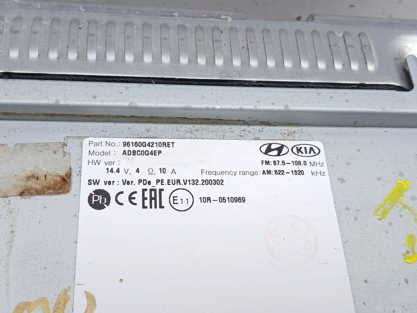 Sistema Audio / Radio Cd para Hyundai I30 (Pd)