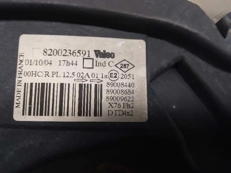 Faro Derecho para Renault Kangoo (F/Kc0)