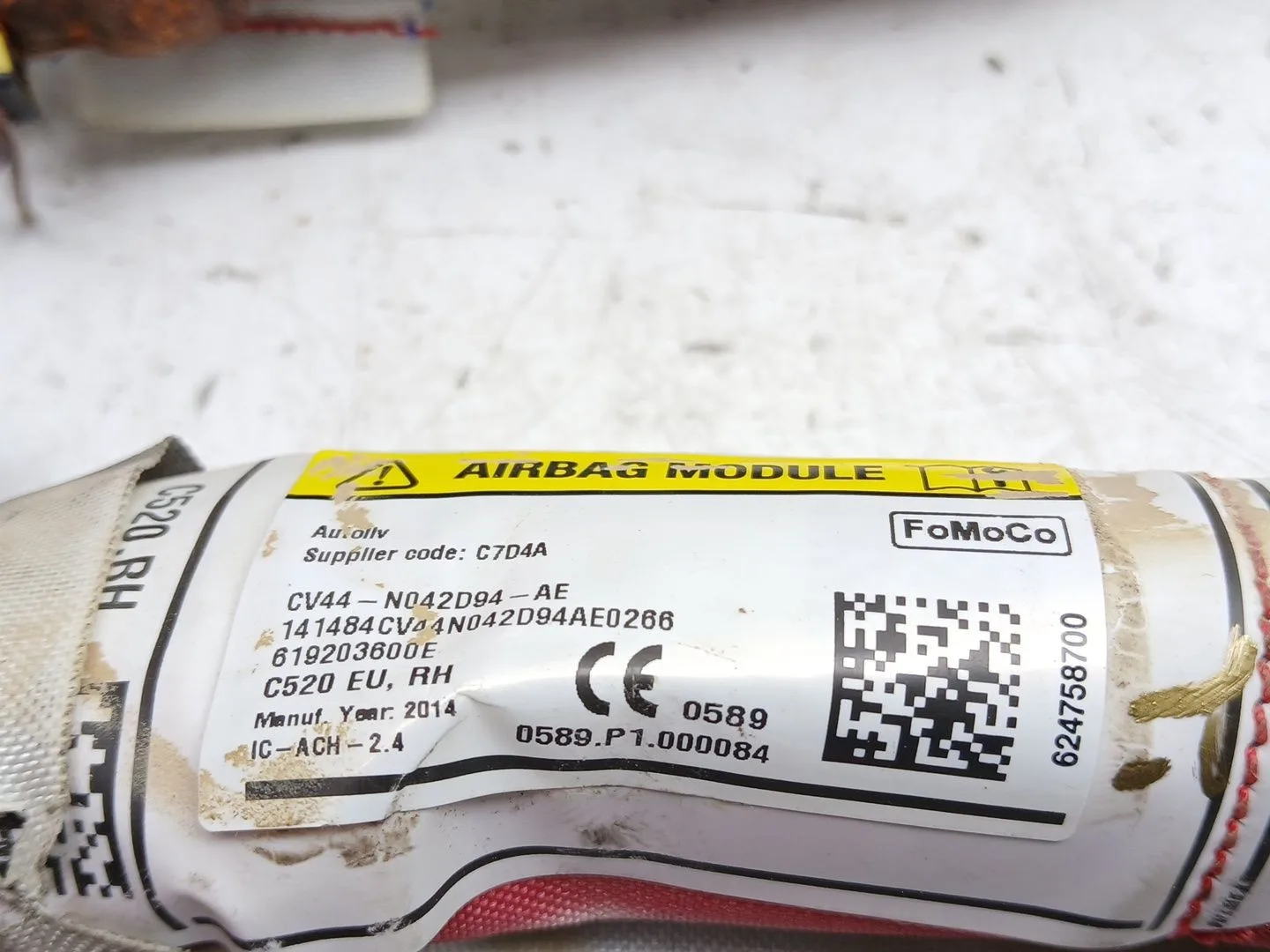 Airbag Cortina Delantero Derecho para Ford Kuga (Cbs)