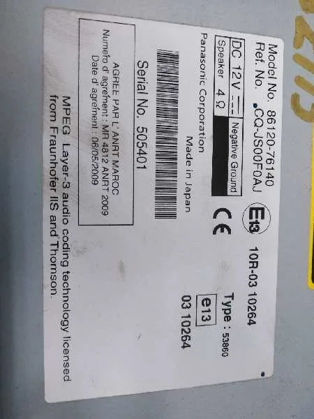 Sistema Audio / Radio Cd para Lexus Ct