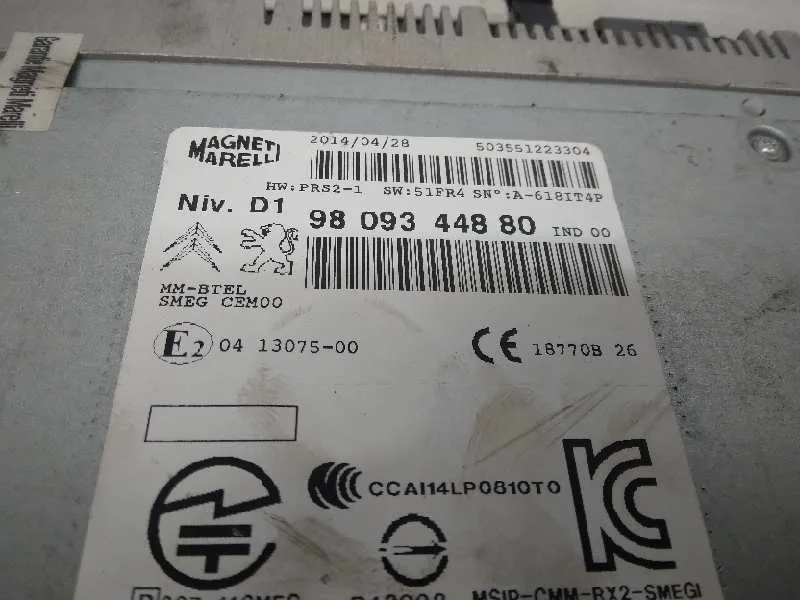 Sistema Audio / Radio Cd para Citroën C4 Picasso