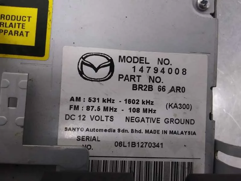 Sistema Audio / Radio Cd para Mazda 3 Berlina (Bk)