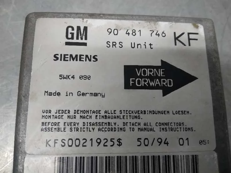 Centralita Airbag para Opel Tigra