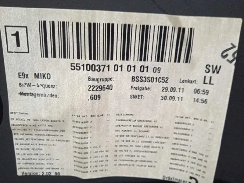 Apoyabrazos Central para Bmw Serie 3 Berlina (E90)