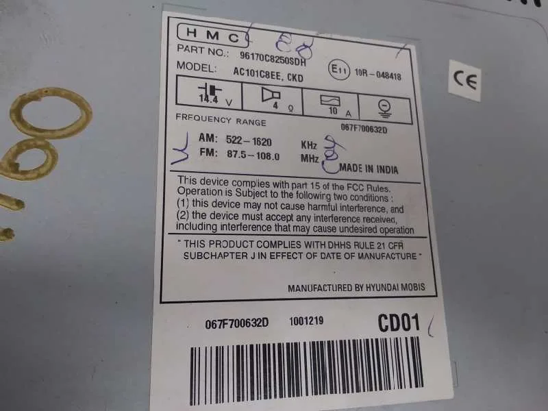 Sistema Audio / Radio Cd para Hyundai I20