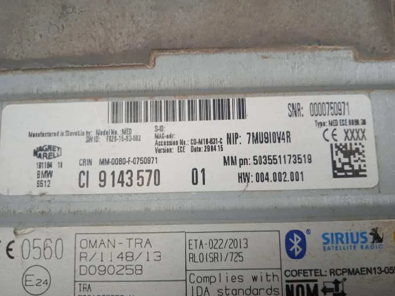 Sistema Navegacion Gps para Bmw Serie 3 Lim. (F30)
