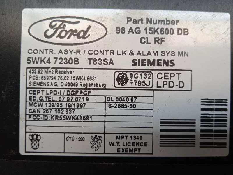 Modulo Confort para Ford Focus Berlina (Cak)