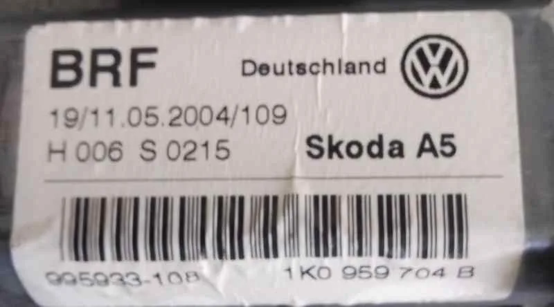 Motor Elevalunas Trasero Derecho para Skoda Octavia Berlina (1Z3)