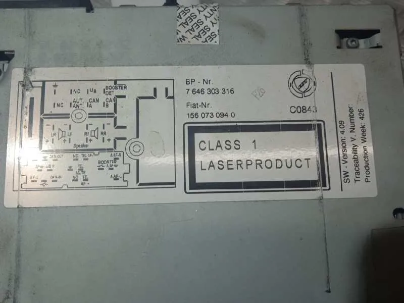 Sistema Audio / Radio Cd para Alfa Romeo Spider (177)