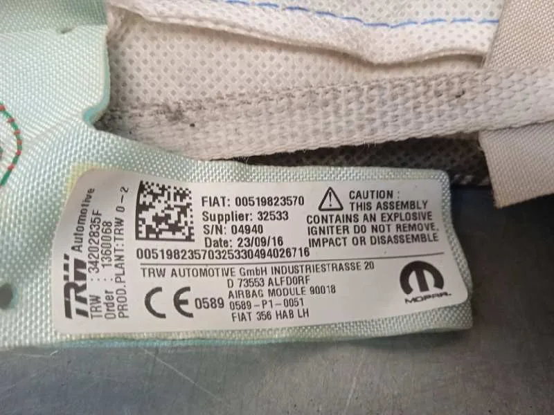 Airbag Cortina Delantero Izquierdo para Fiat Tipo