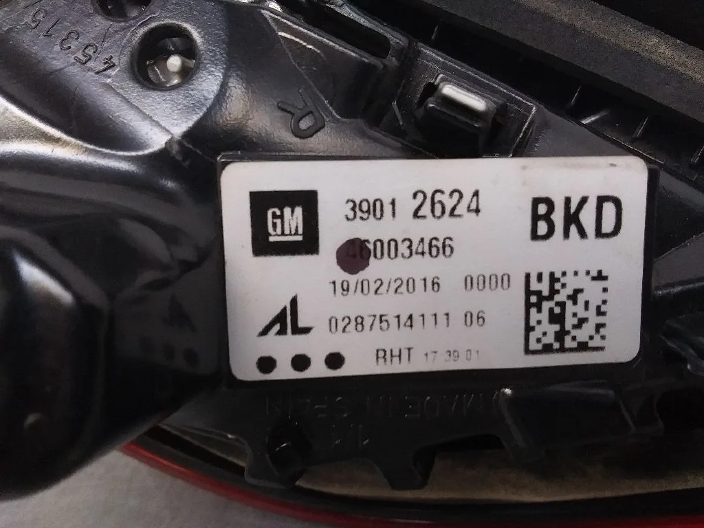 Piloto Trasero Derecho Interior para Opel Corsa E