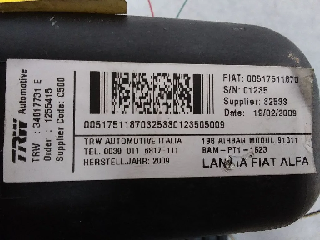 Airbag Delantero Derecho para Fiat Bravo (198)