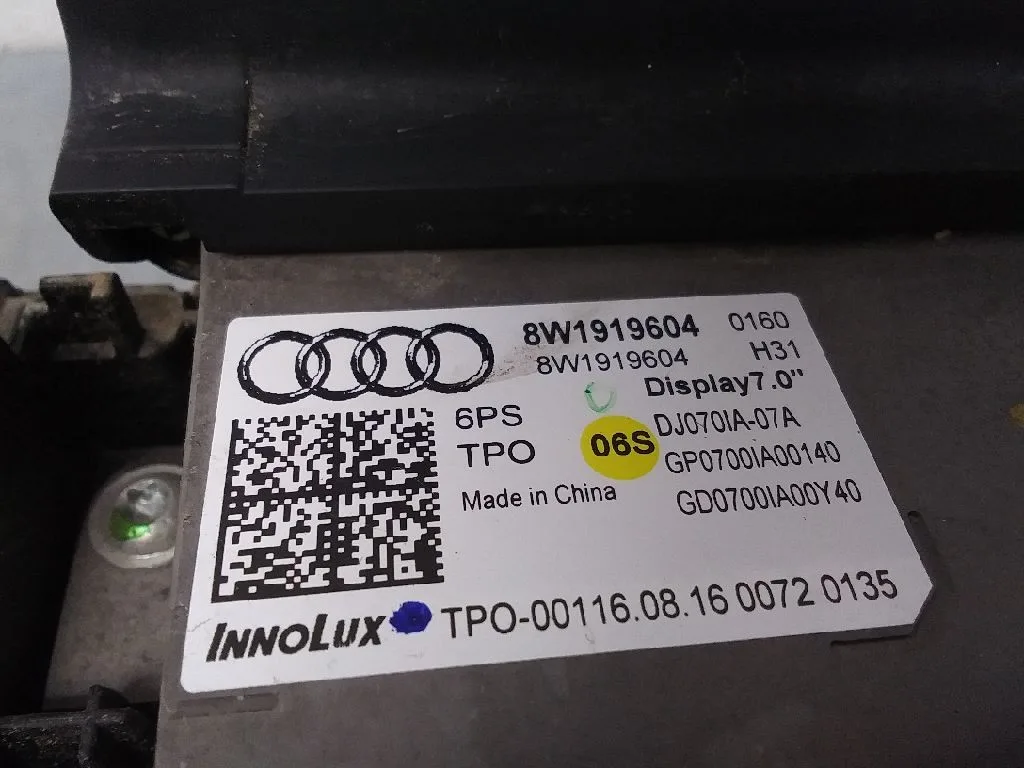 Pantalla Multifuncion para Audi A4 Berlina (8W2)