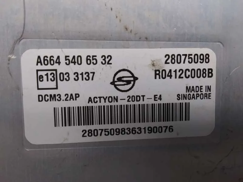 Centralita Motor Uce para Ssangyong Actyon