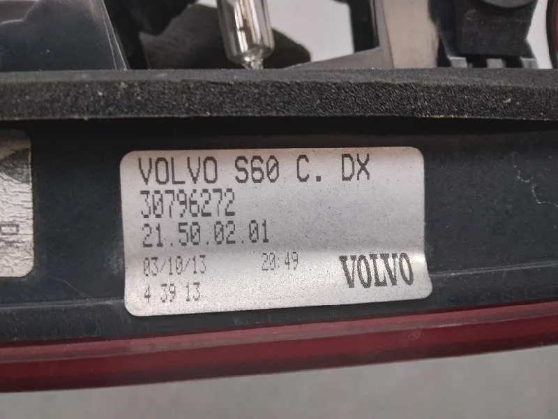 Piloto Trasero Derecho Interior para Volvo S60 Lim.