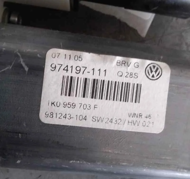 Motor Elevalunas Trasero Izquierdo para Volkswagen Passat Berlina (3C2)