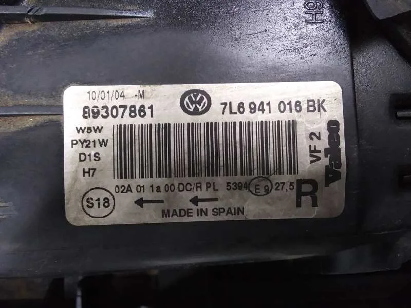 Faro Derecho para Volkswagen Touareg (7La)