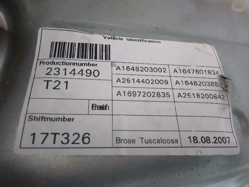 Elevalunas Delantero Derecho para Mercedes-Benz Clase M (W164)