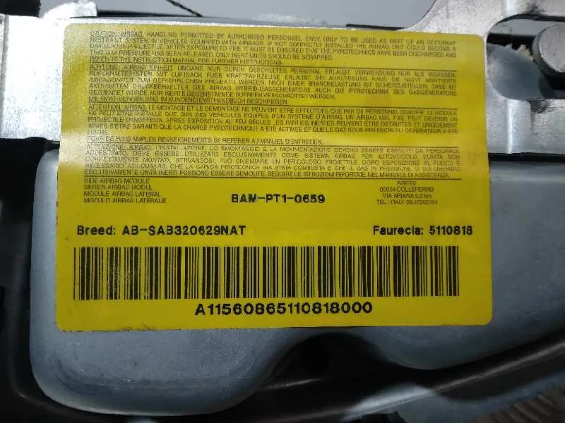 Airbag Lateral Izquierdo para Peugeot 307 (S1)