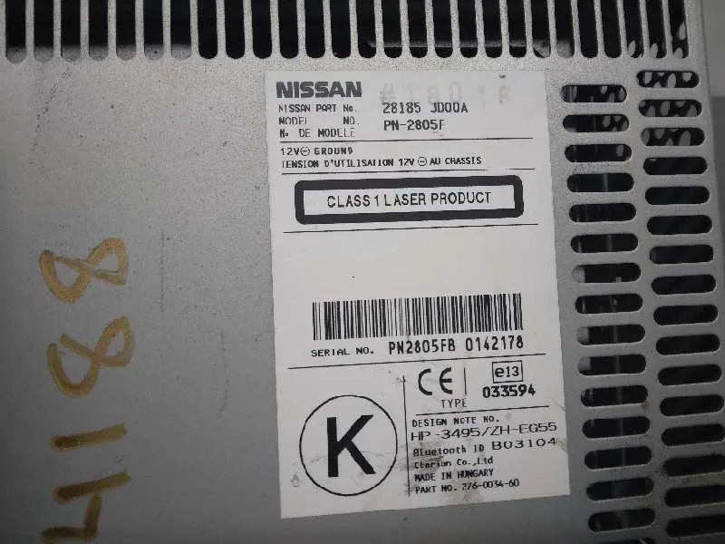 Sistema Audio / Radio Cd para Nissan Qashqai (J10)