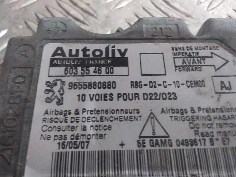 Centralita Airbag para Peugeot 407