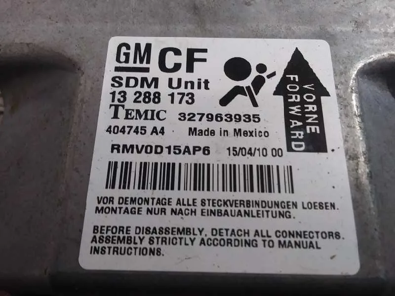 Centralita Airbag para Opel Zafira B