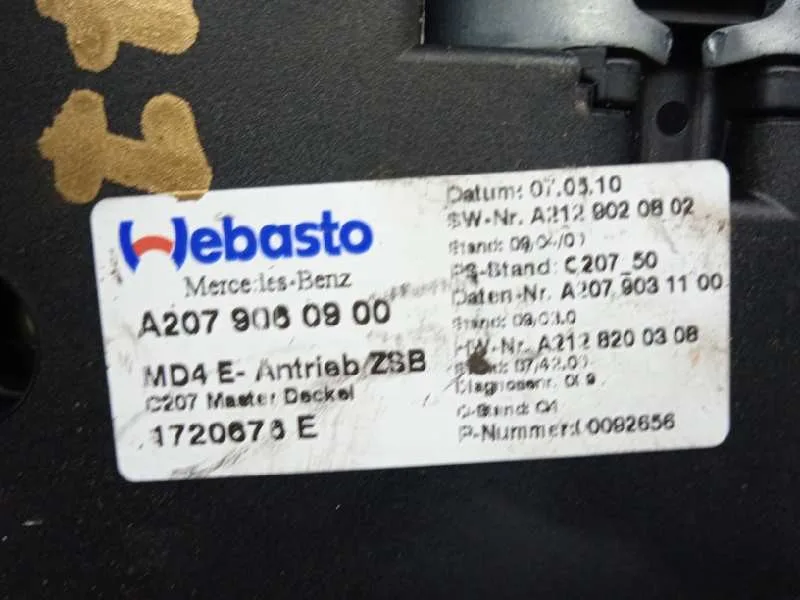 Motor Techo Electrico para Mercedes-Benz Clase Clk (W207) Coupe