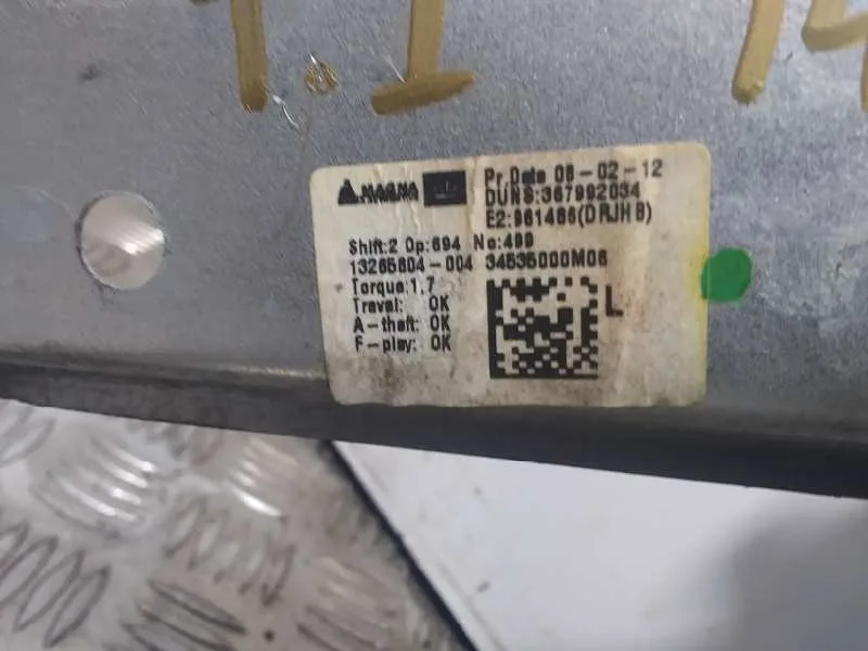 Elevalunas Trasero Izquierdo para Opel Meriva B