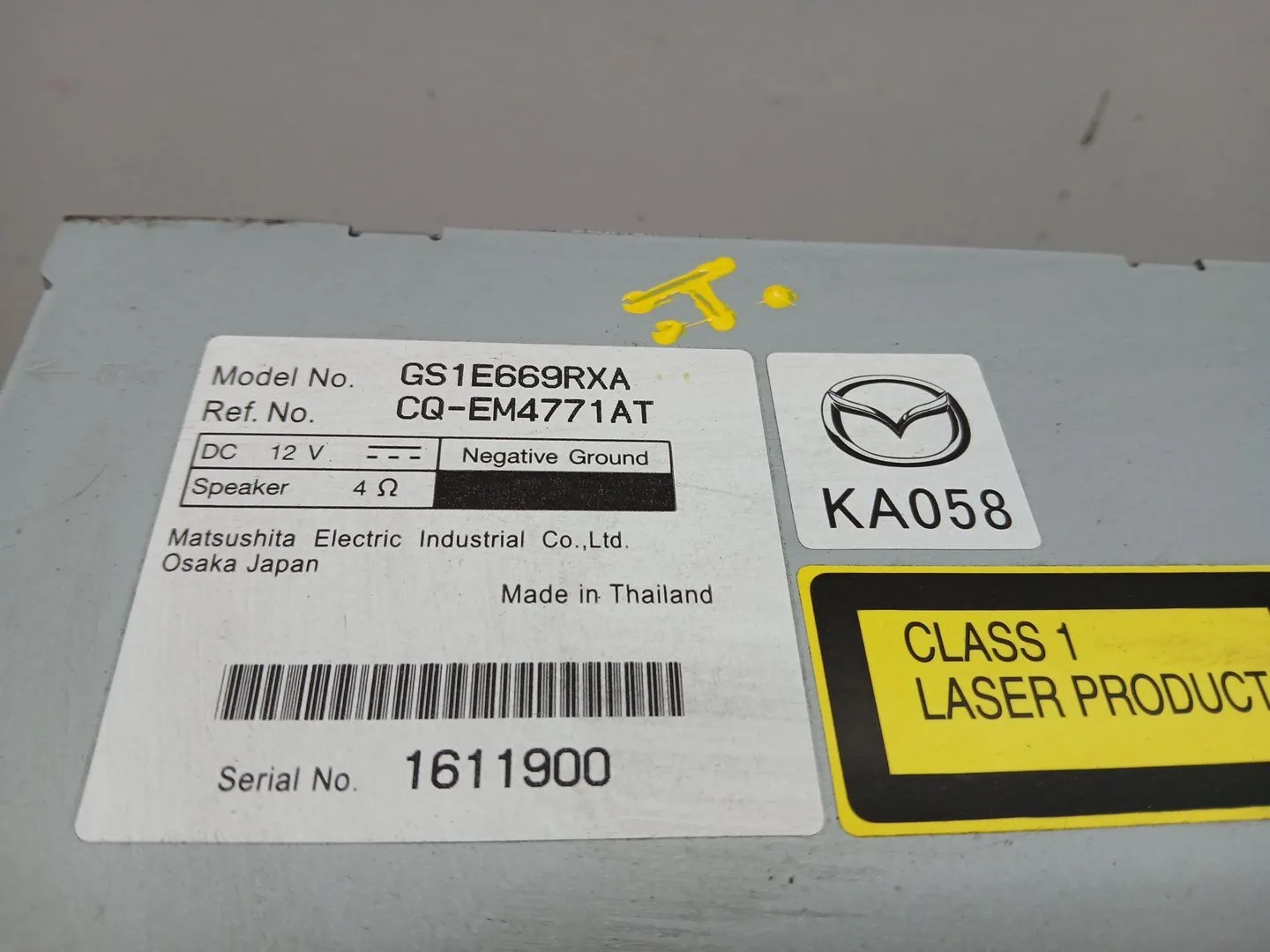 Sistema Audio / Radio Cd para Mazda 6 Lim. (Gh)