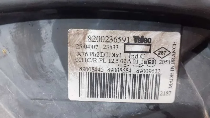Faro Derecho para Renault Kangoo (F/Kc0)