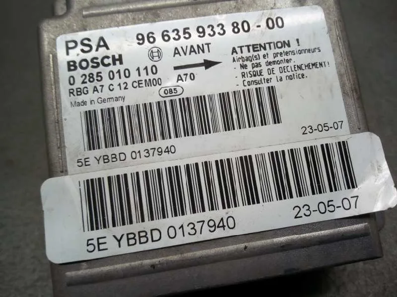 Centralita Airbag para Peugeot 207