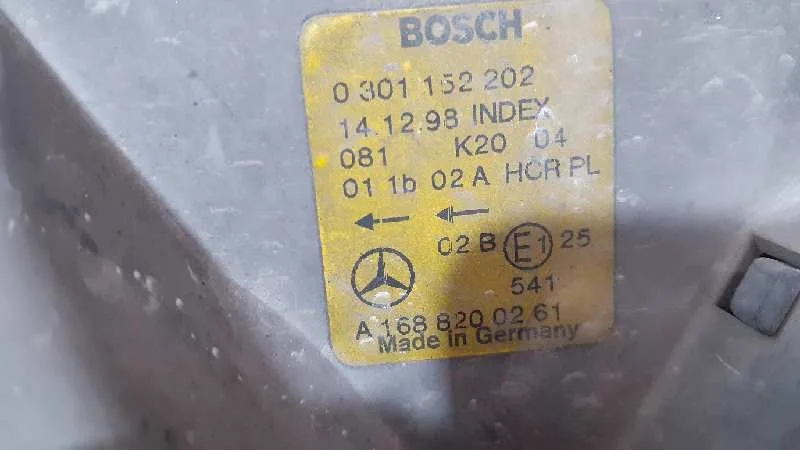 Faro Derecho para Mercedes-Benz Clase A (W168)