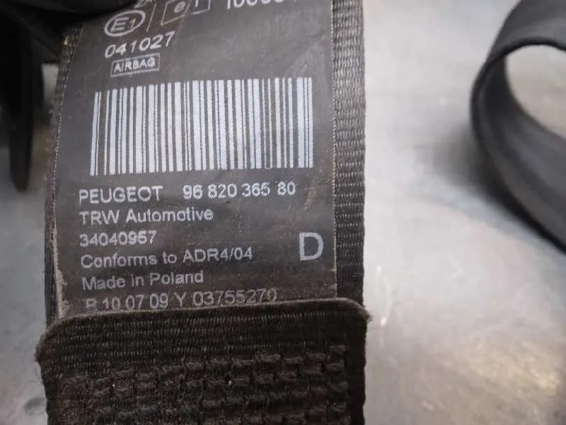 Cinturon Seguridad Delantero Derecho para Peugeot 3008