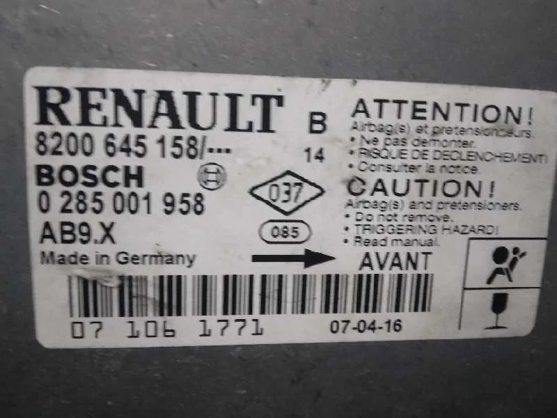 Centralita Airbag para Renault Clio Iii