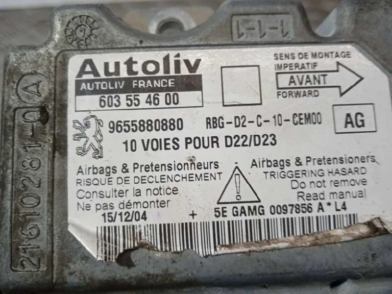 Centralita Airbag para Peugeot 407