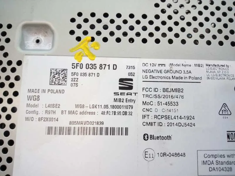 Sistema Audio / Radio Cd para Seat Leon St (5F8)