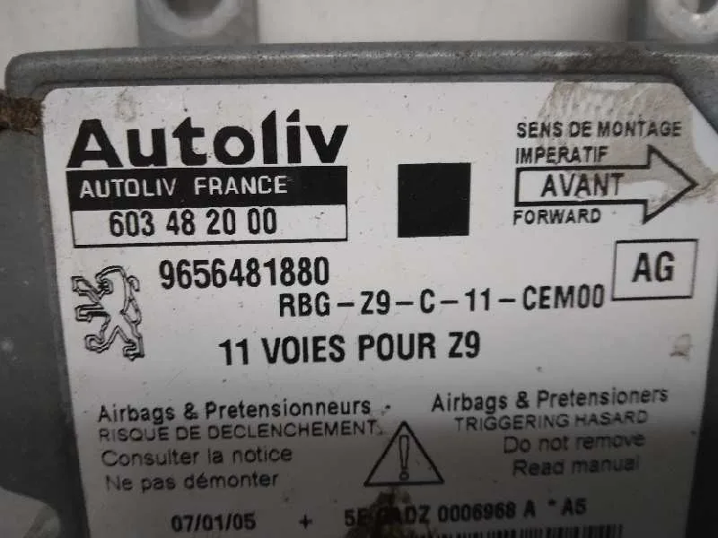 Centralita Airbag para Peugeot 607 (S2)