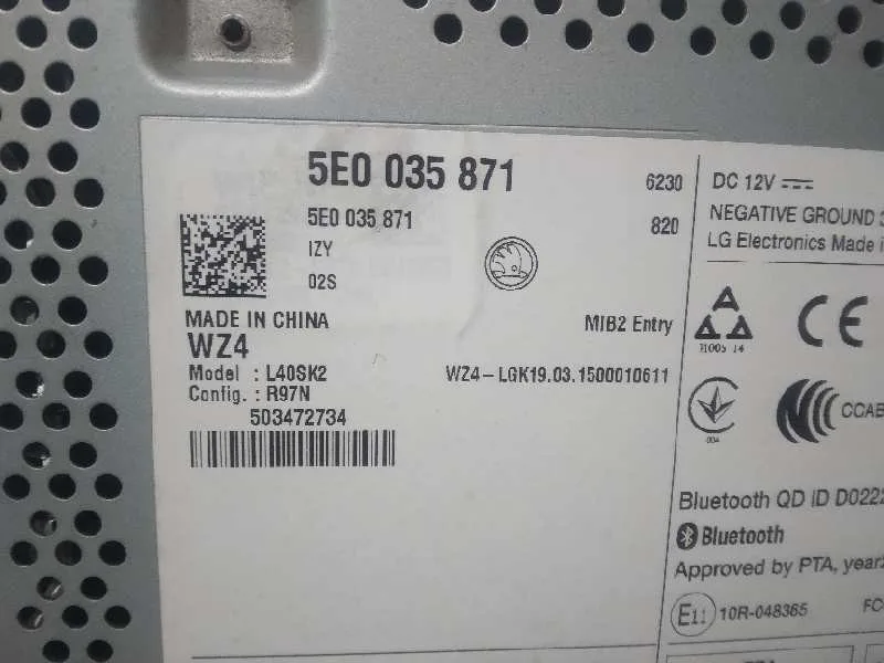 Sistema Audio / Radio Cd para Skoda Octavia Combi (5E5)