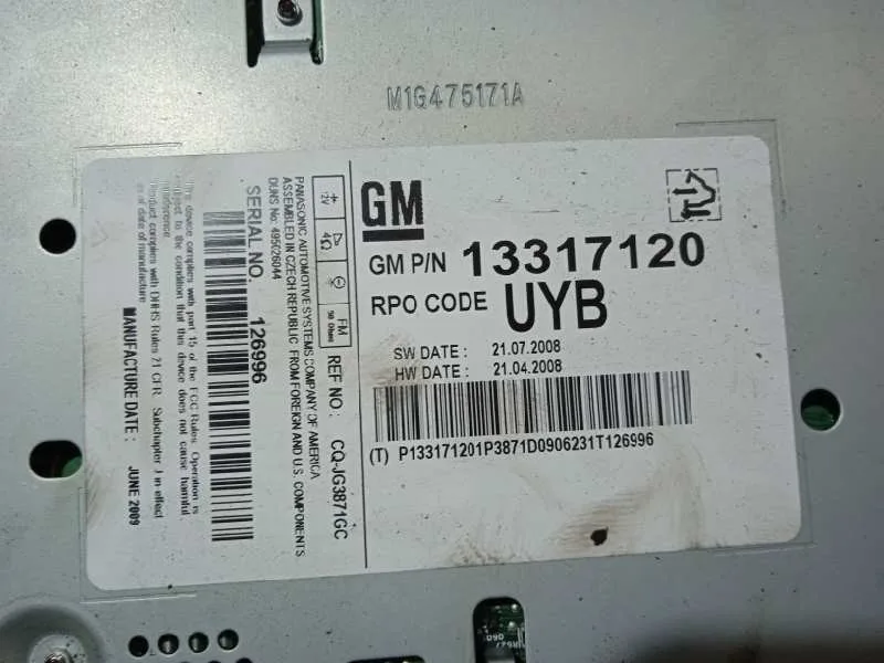Sistema Audio / Radio Cd para Opel Insignia Berlina