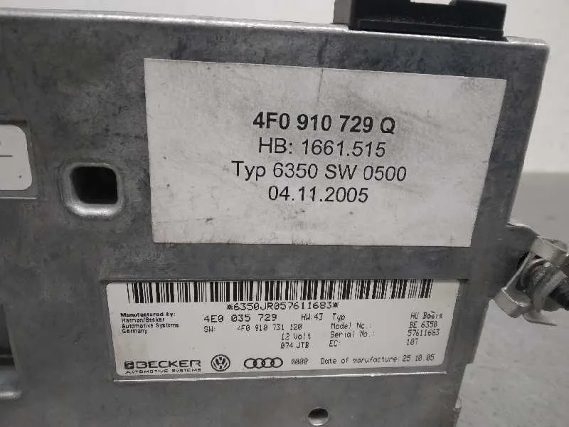 Sistema Navegacion Gps para Audi A6 Berlina (4F2)