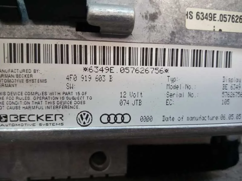 Sistema Navegacion Gps para Audi A6 Berlina (4F2)