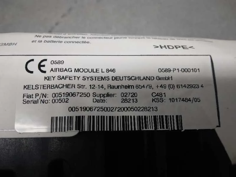 Airbag Delantero Derecho para Lancia Ypsilon (402)