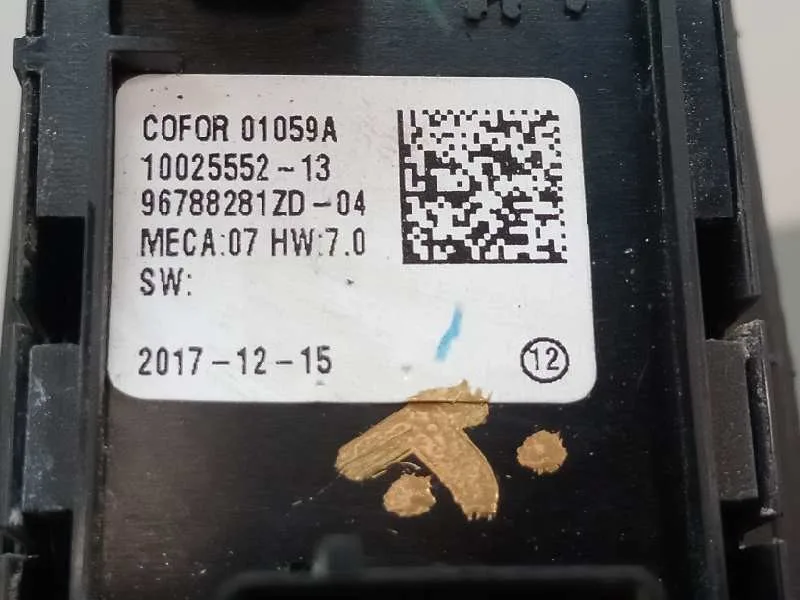 Mando Elevalunas Delantero Izquierdo para Citroën C4 Picasso