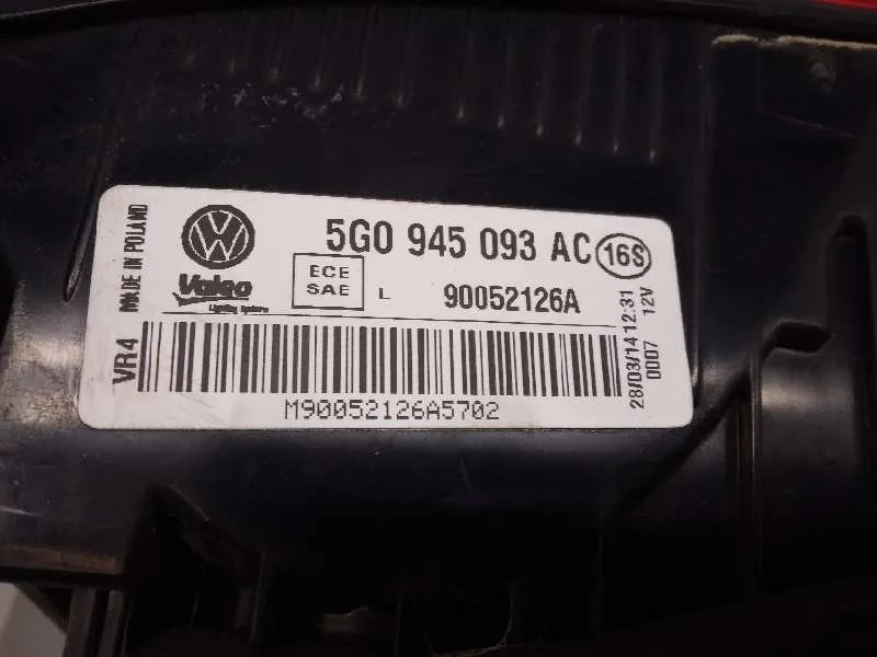 Piloto Trasero Izquierdo Interior para Volkswagen Golf Vii Lim.