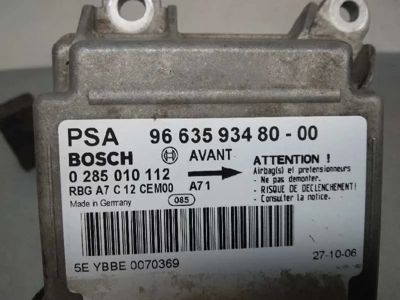 Centralita Airbag para Peugeot 207