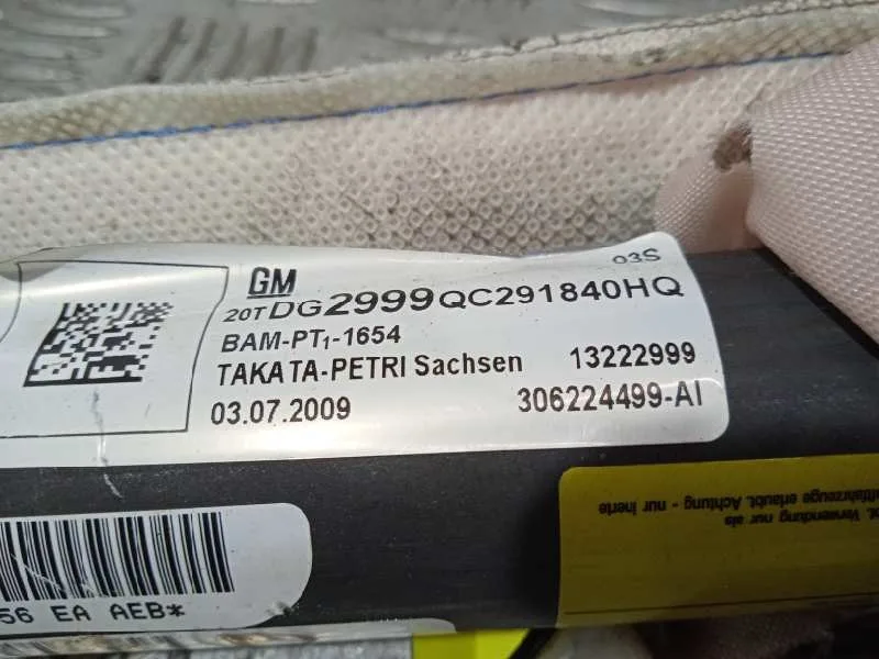 Airbag Cortina Delantero Derecho para Opel Insignia Berlina