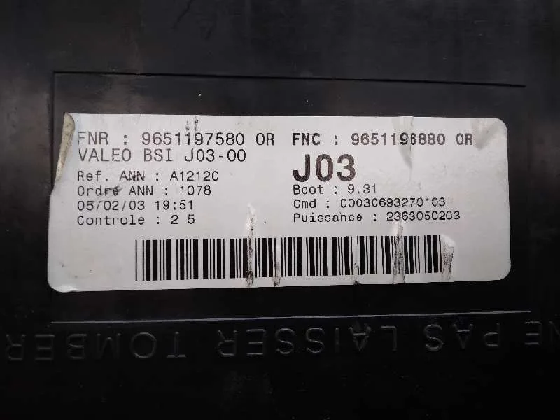Centralita Bsi para Peugeot 307 (S1)